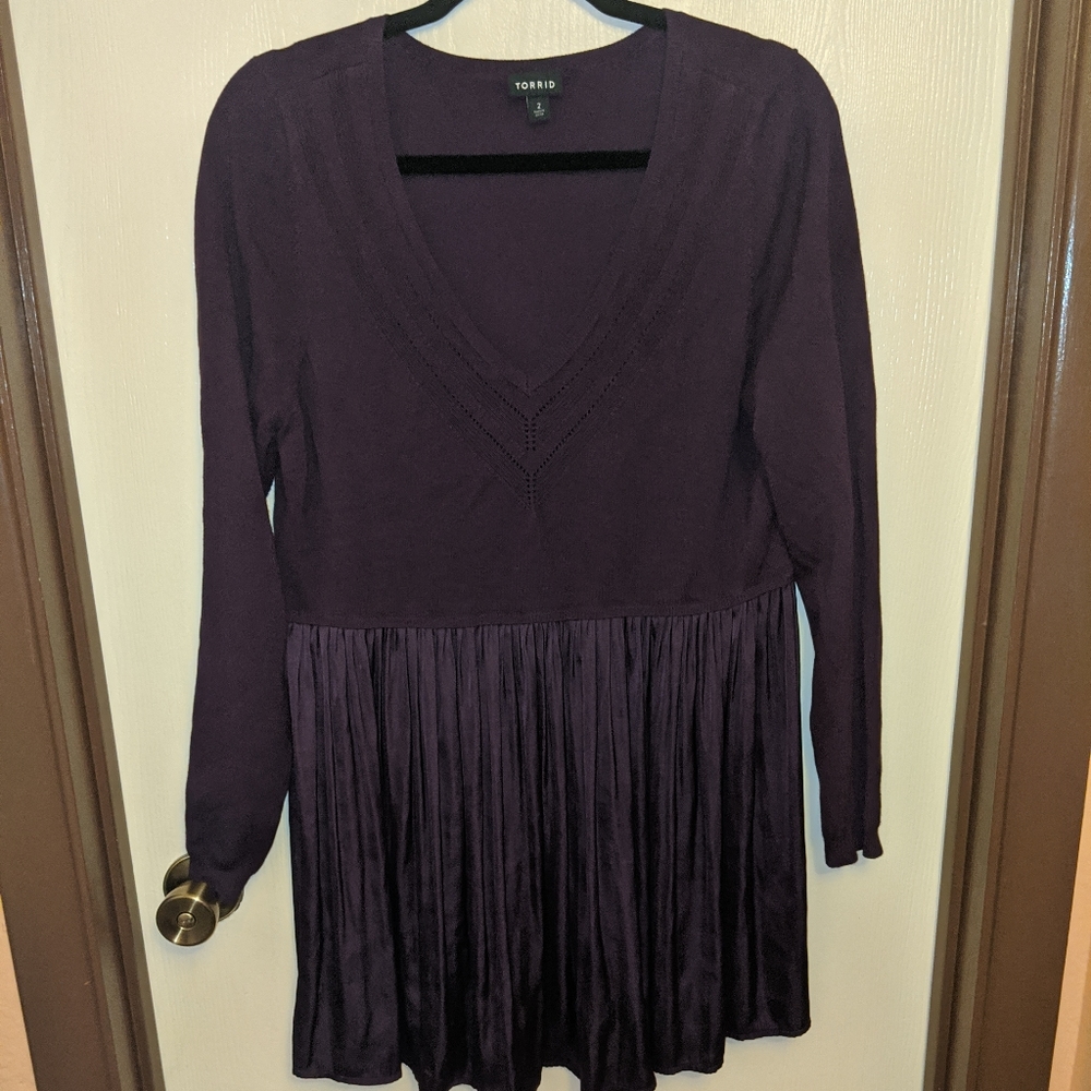 Torrid Size 2 Purple Long Sleeve Top